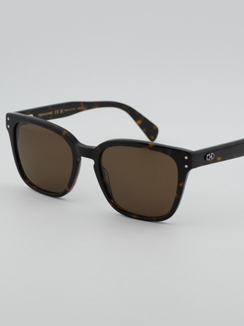 Salvatore Ferragamo SF1040SCP 240 Sunglasses Havana Square Frame, Brown Lenses